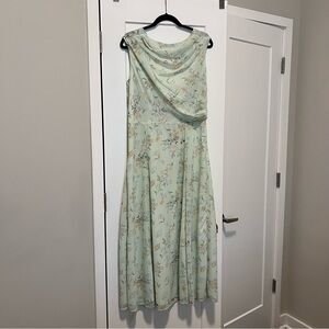 Abercrombie & Fitch Mint Green Floral Backless Dress